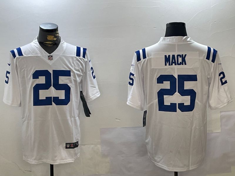 Men Indianapolis Colts #25 Mack White Second generation 2024 Nike Limited NFL Jersey style 1